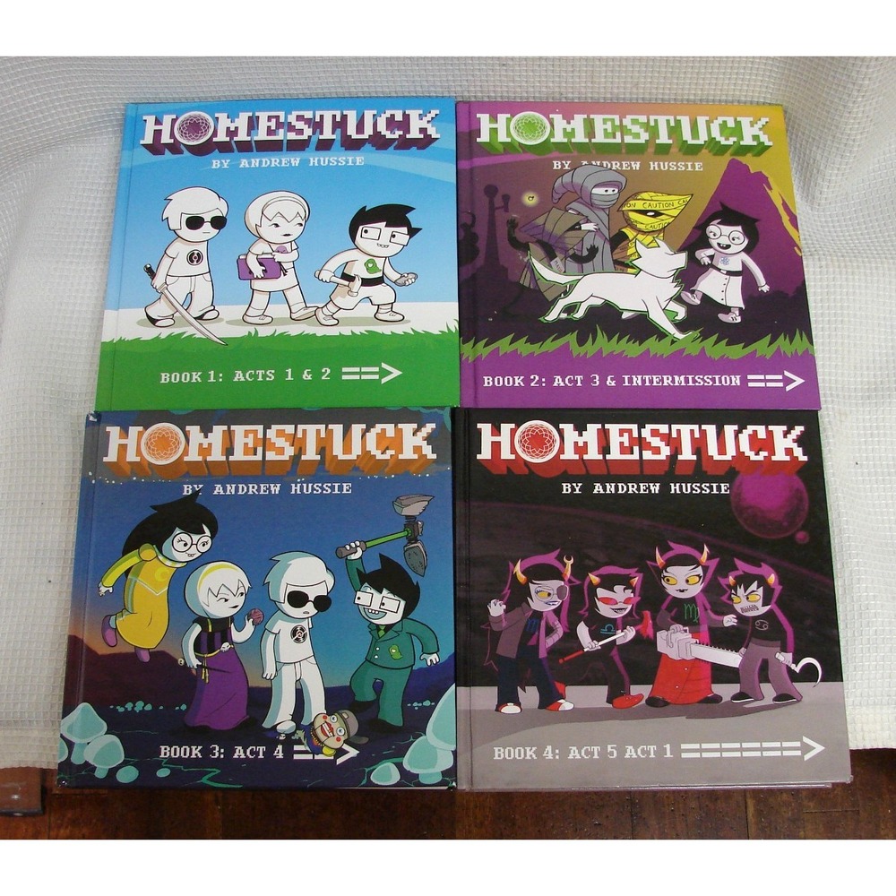 Homestuck Books 1 2 3 4 Andrew Hussie OOP Hardcover Webcomic Manga Novels